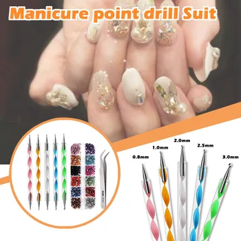 

Multi Shapes Crystal Rhinestone Flatback Nail Art Decoration Manicure Tool Set Rhinestones For Nails Art 3D Craft