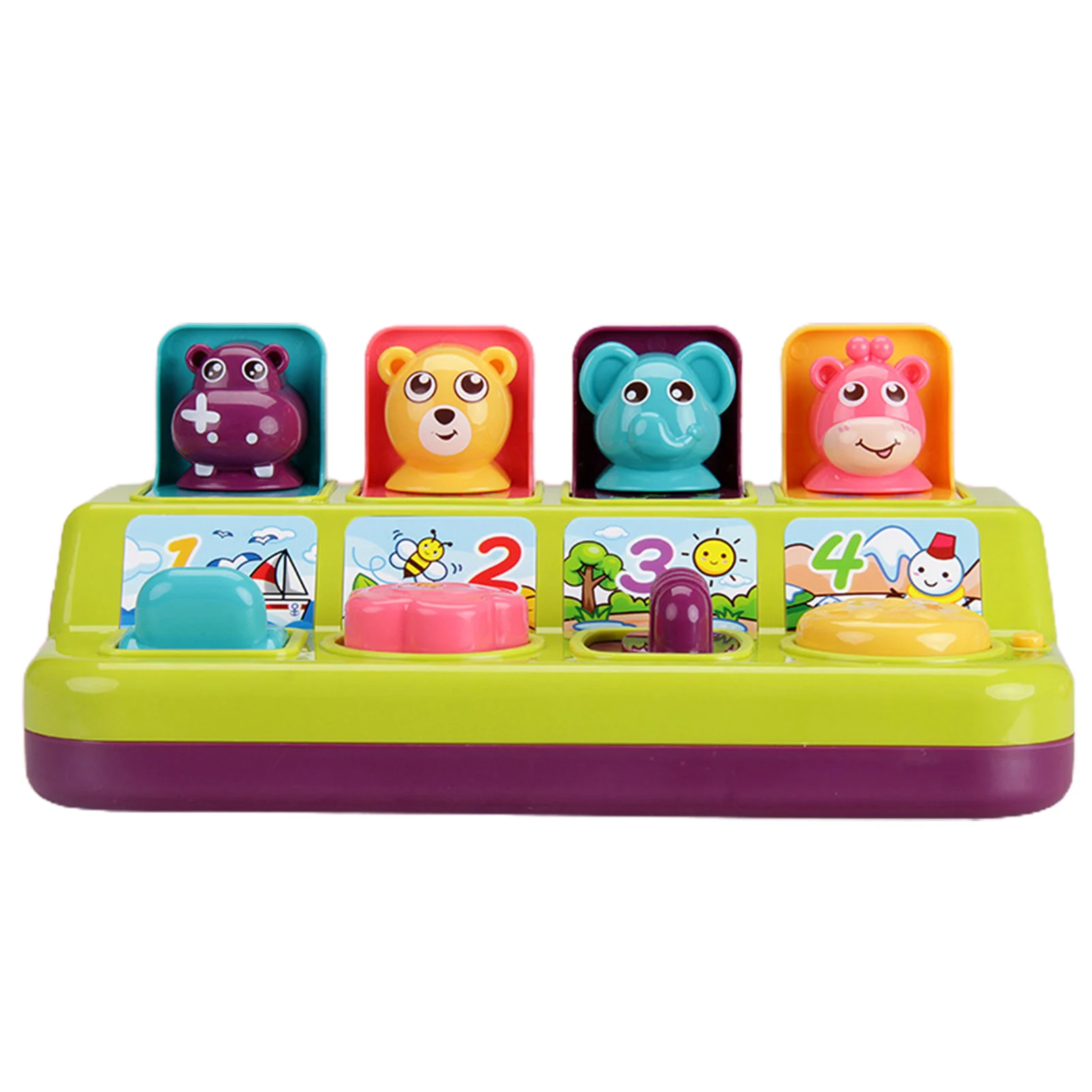 Cute Educational Interesting Practical Attractive Cartoon Animal Shape Peekaboo Pop-Up Interactive Toy with Music Kids Gift