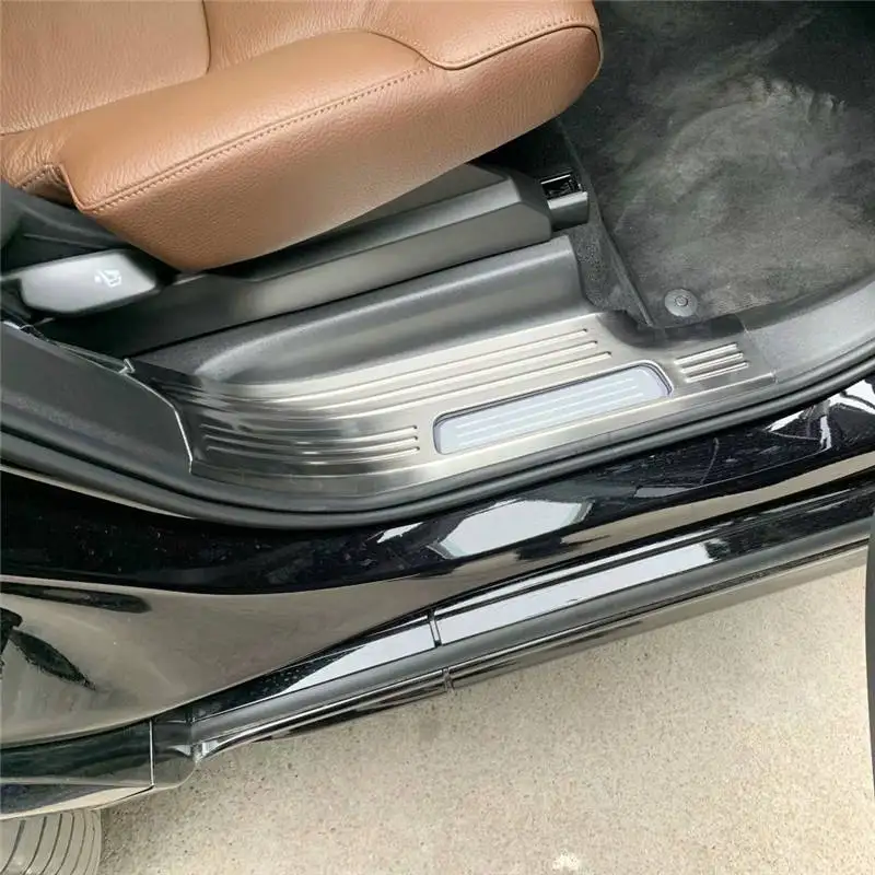 WELKINRY For Volvo XC90 II (256) 2nd generation 2014-2020 car door sill threshold scuffproof welcome foot pedal guard plate trim
