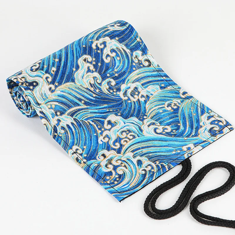 Japanese Ukiyo-e Style Pencil Cases Pencil Case Roll for Art Brushes Ukiyoe Pencil Case for School Estuches Escolares Cute Case