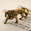 Brass Big Lion Figurines Car Key Chain Pendant Men Vintage Luxury Handmade Braided Rope Keychain Hanging Jewelry Lanyard Keyring ► Photo 2/6