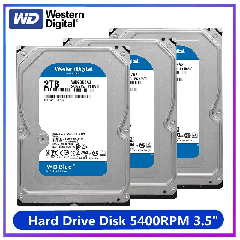 Western Digital WD Blue 1TB 2TB 4TB 6TB HDD Hard Drive Disk SATA III 256MB Cache 5400RPM 3.5&quot For Desktop PC Computer | Компьютеры и