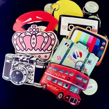 KEENICI креативный милый мультфильм монета кошелек для ключей девушка кожаный автобус корона губная помада молния изменить бумажник держатель карты подарок для детей