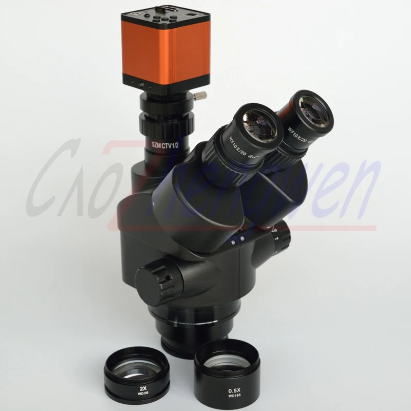 

FYSCOPE 16MP HDMI 60SPF NEW BLACK 3.5X-90X Simul-Focal Trinocular Zoom Stereo Microscope Head