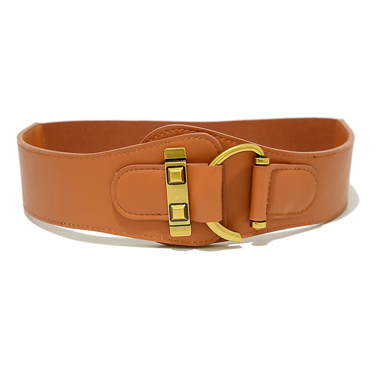 Ceinture роскошная женская винтажная медная Пряжка маленькая поясная печать Новая мода 5 см Широкий Западный стиль ремень Bg-1397 - Цвет: Темно-коричневый
