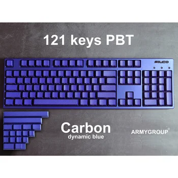 

121 Keys PBT Carbon Dynamic Blue Twill Keycaps For Cherry Mx Switch Mechanical Gaming Keyboard Razer Keycaps Cherry Profile