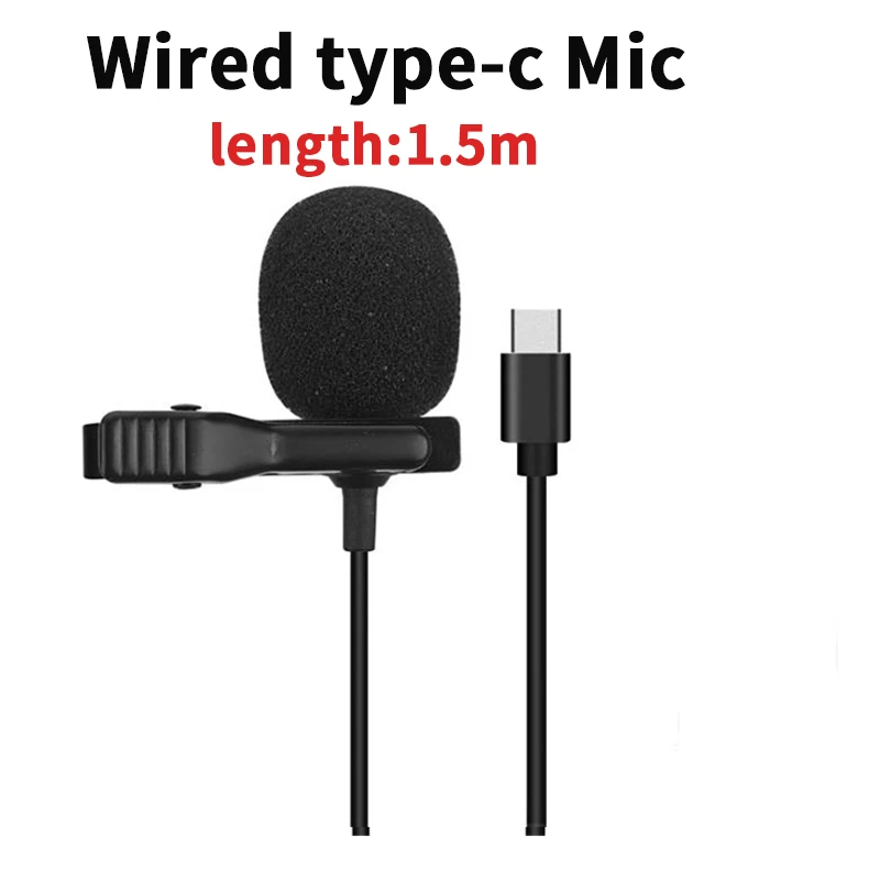 Wireless Lavalier Microphone Portable Audio Video Recording Mic For IPhone Android Live Game Mobile Phone 