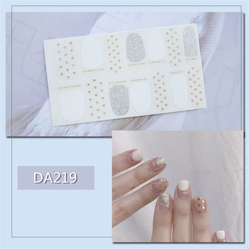 La Memoria 14tips Sheet Nail Art Stickers Fashion Pattern Full Coverage Packaging Decoration Diy Salon Manicure Slide Nails Stickers Decals Aliexpress