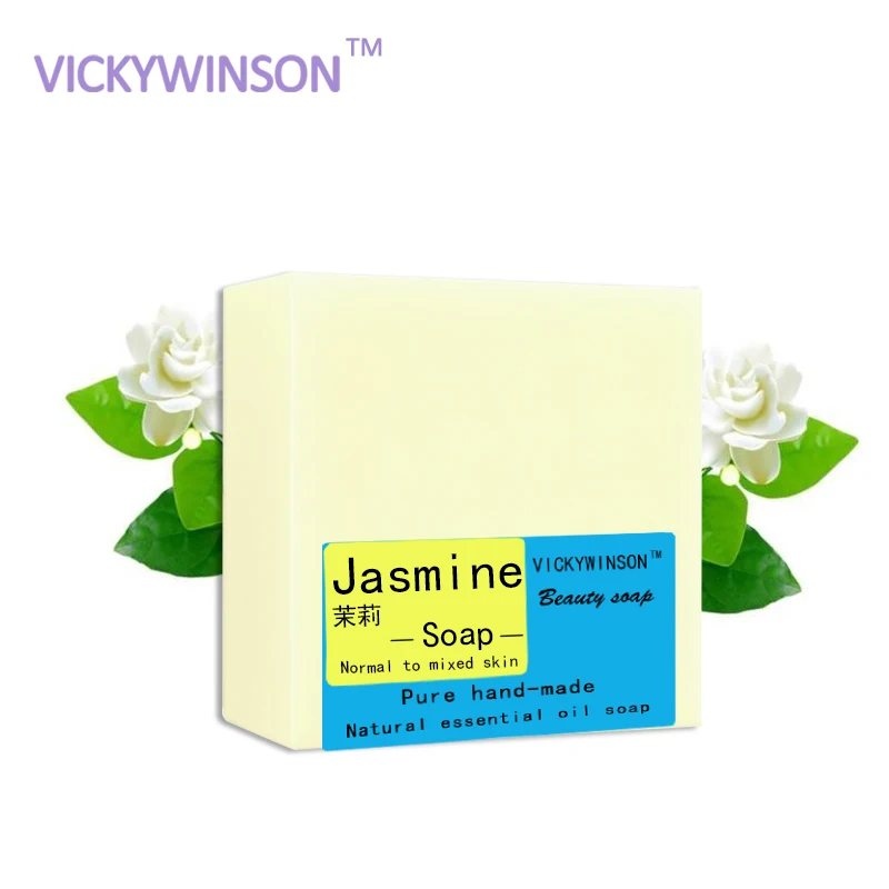 VICKYWINSON 100 г мыло натуральный Жасмин ручной работы мыло Холодный процесс домашнее мыло веснушки увлажняющее смягчающее очищение