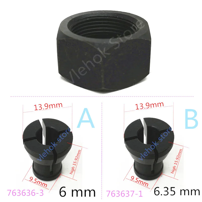 Втулка Конусная Зажимная гайка для MAKITA RT0700C RT0700CX2 RT0700CX3 RP0900 RT0701 3621 3621A 3620 MT361 763637 1