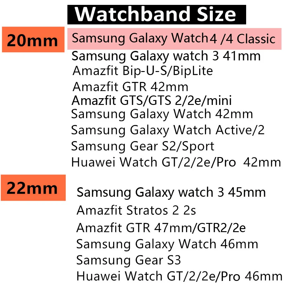 22mm/20mm Strap For Samsung galaxy watch 5/pro/4/Classic/Active 2/3/44mm/40mm Gear S3 silicone bracelet Amazfit bip GTS 2 band images - 6