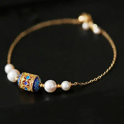 Натуральный пресной воды барокко жемчужное покрытие регулируемый браслет для женщин подарок драгоценные ювелирные изделия Pulseira Feminina богемский этнический стиль