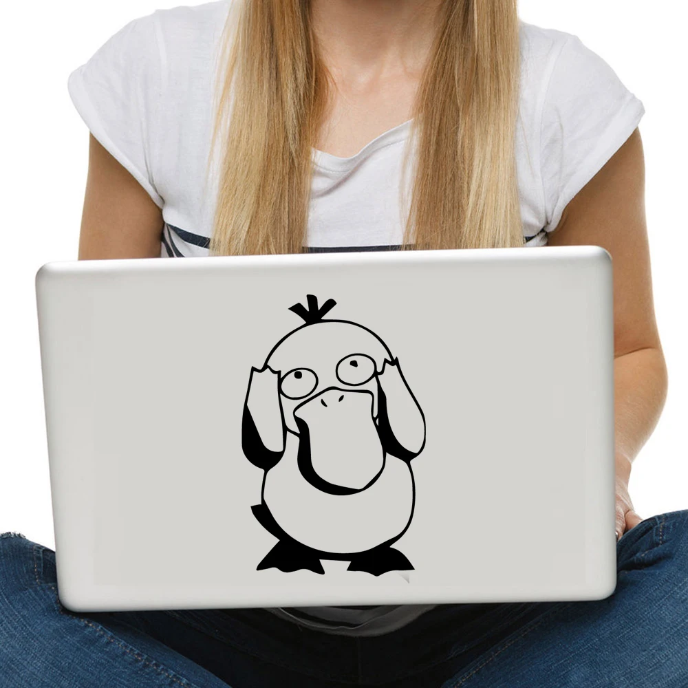 Милая Psyduck черная наклейка для ноутбука Виниловая наклейка s Pc Tablet поверхность для ноутбука