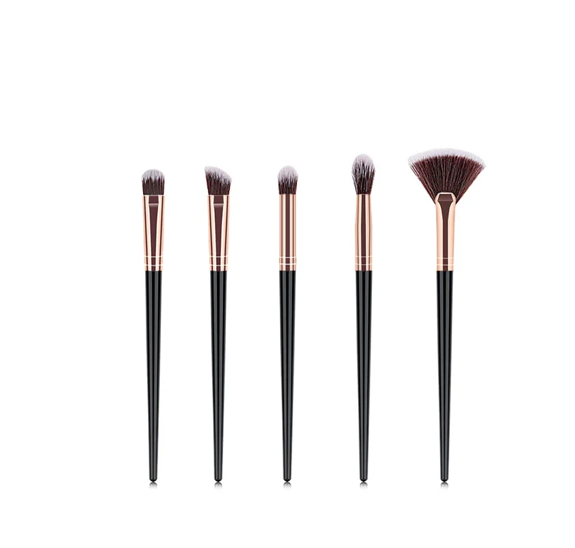 5pcs black Набор кистей для макияжа 3/5/12 шт./лот для смешивания теней для век Карандаш для глаз ресниц кисти для макияжа бровей профессиональная кисть для теней - Handle Color: 5pcs black