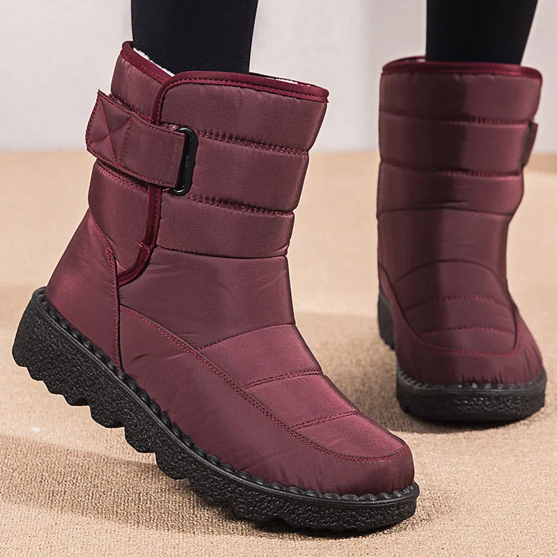 Botas Boots de Mujer para Nieve Lluvia Impermeable de Invierno con Plataforma 