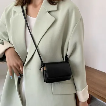 

Black Fashionable Women Messenger Bags Solid Mini Bag Envelope Shape Bag Women Shoulder Bags Handbag Crossbody Bags