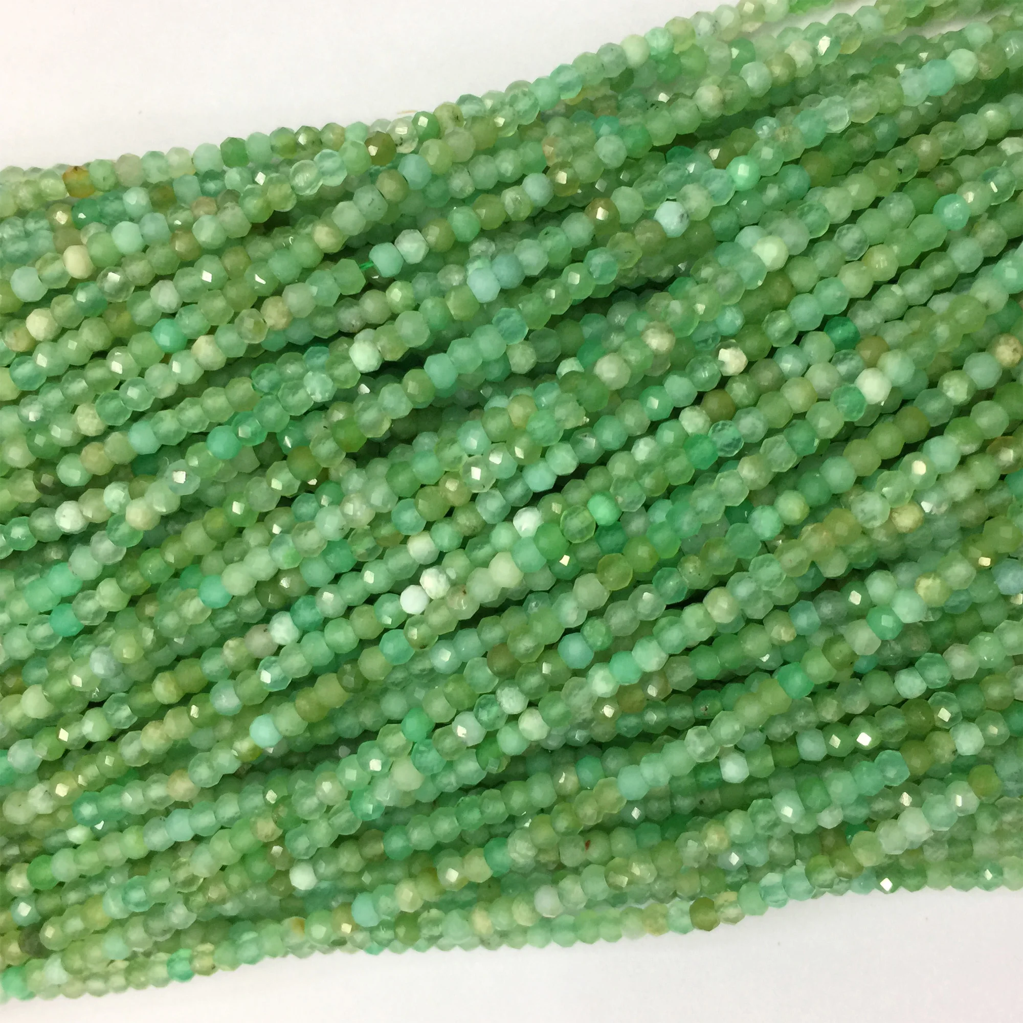 Натуральный фиолетовый зеленый австралийский нефрит Chrysoprase граненый Rondelle