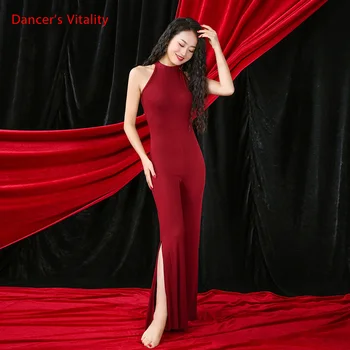 

New Belly Dance Clothes Modern Dance Practice Clothes Temperament Wide Leg Jumpsuit Dance Practice Clothes