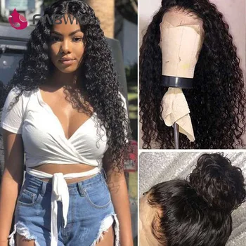

Curly Lace Front Human Hair Wigs Pre Plucked With Baby Hair 13x6 Deep Part Fake Scalp Wig Deep Wave 360 Lace Frontal Wig Remy