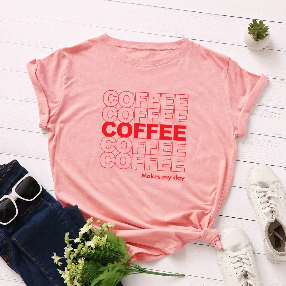 JFUNCY 100% Cotton Summer T Shirt Women O-neck Short Sleeve Woman Tees Tops Oversize S-5XL Casual Female T-shirts