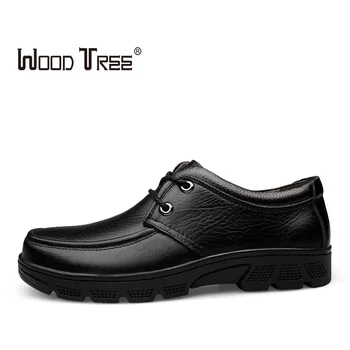 

WOODTREE Men's Fashion Hot Shoes Business Men's Casual Leather Shoes Comfortable Lace Office Shoes Non-slip