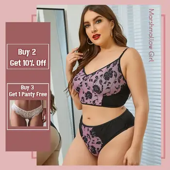 

【Free Shipping】Wireless Tank and Briefs Plus Size Comfortable Lingerie Women Underwear BP10380A