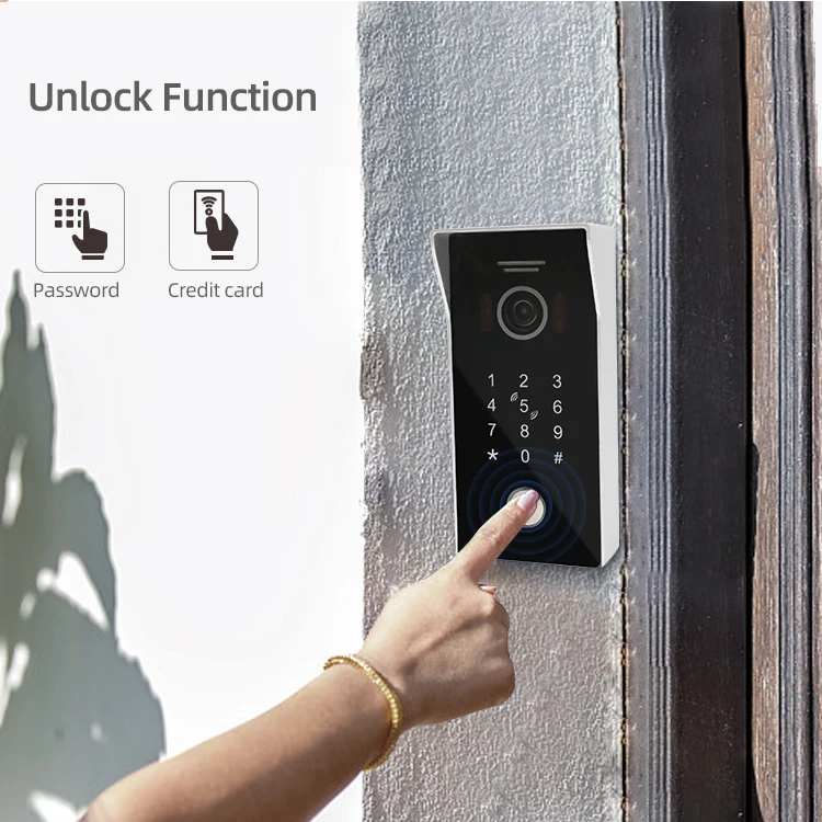 smart life rfid card doorbell wifi video portero intercom poe tuya waterproof video dorbell gate intercom with camera