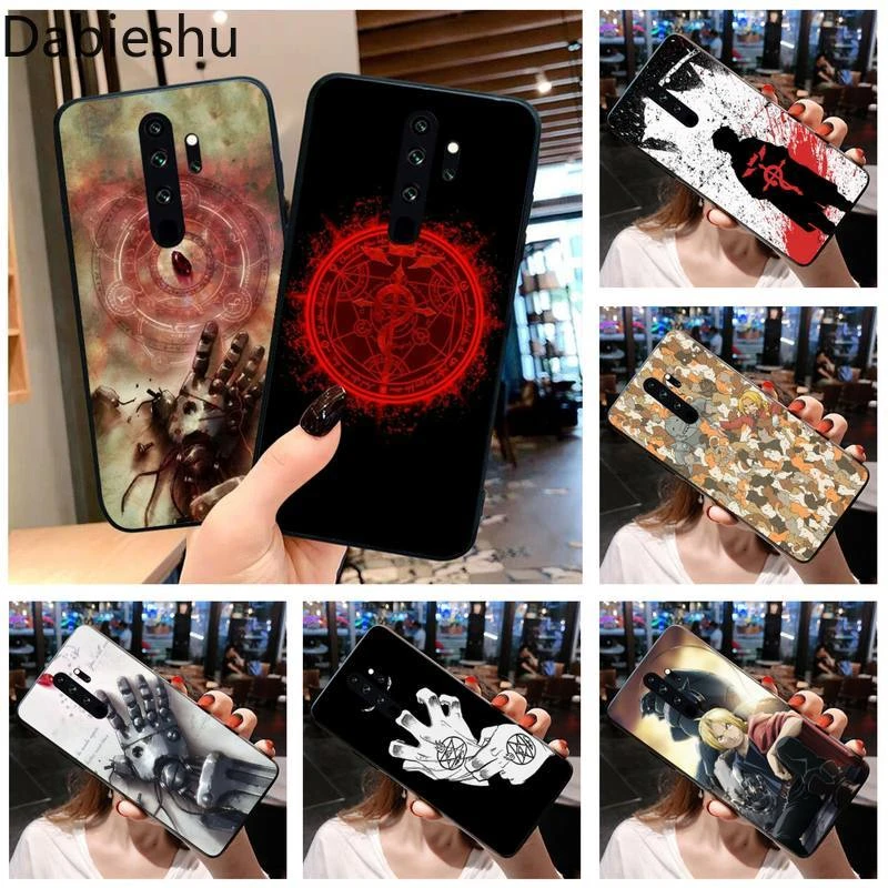 Anime FullMetal Alchemist Cao Cấp Ốp Lưng Điện Thoại Redmi Note 9 8 8T 8A 7 6 6A Đi Pro Max redmi 9 K20 K30 xiaomi leather case card