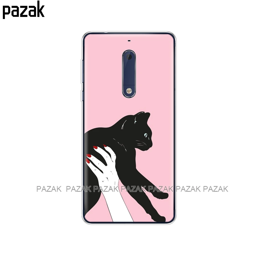 Силиконовый чехол для Nokia 1 2 3 5 plus 2018 мягкий из ТПУ задней панели телефона