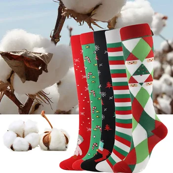 

New 2020 Christmas Socks Men/Women Funny Santa Claus Christmas Tree Snow Elk Cotton Happy Socks Men Harajuku New Year Sokken