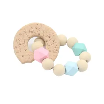 

Baby Toys Teether Bracelet Molar Stick Non Toxic Silicone Bite Stick Cartoon Pattern Toy