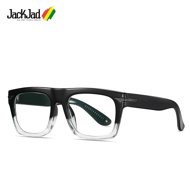 JackJad винтажные квадратные стильные TR90 анти синие простые очки модный бренд дизайнерские оправа Oculos De серые