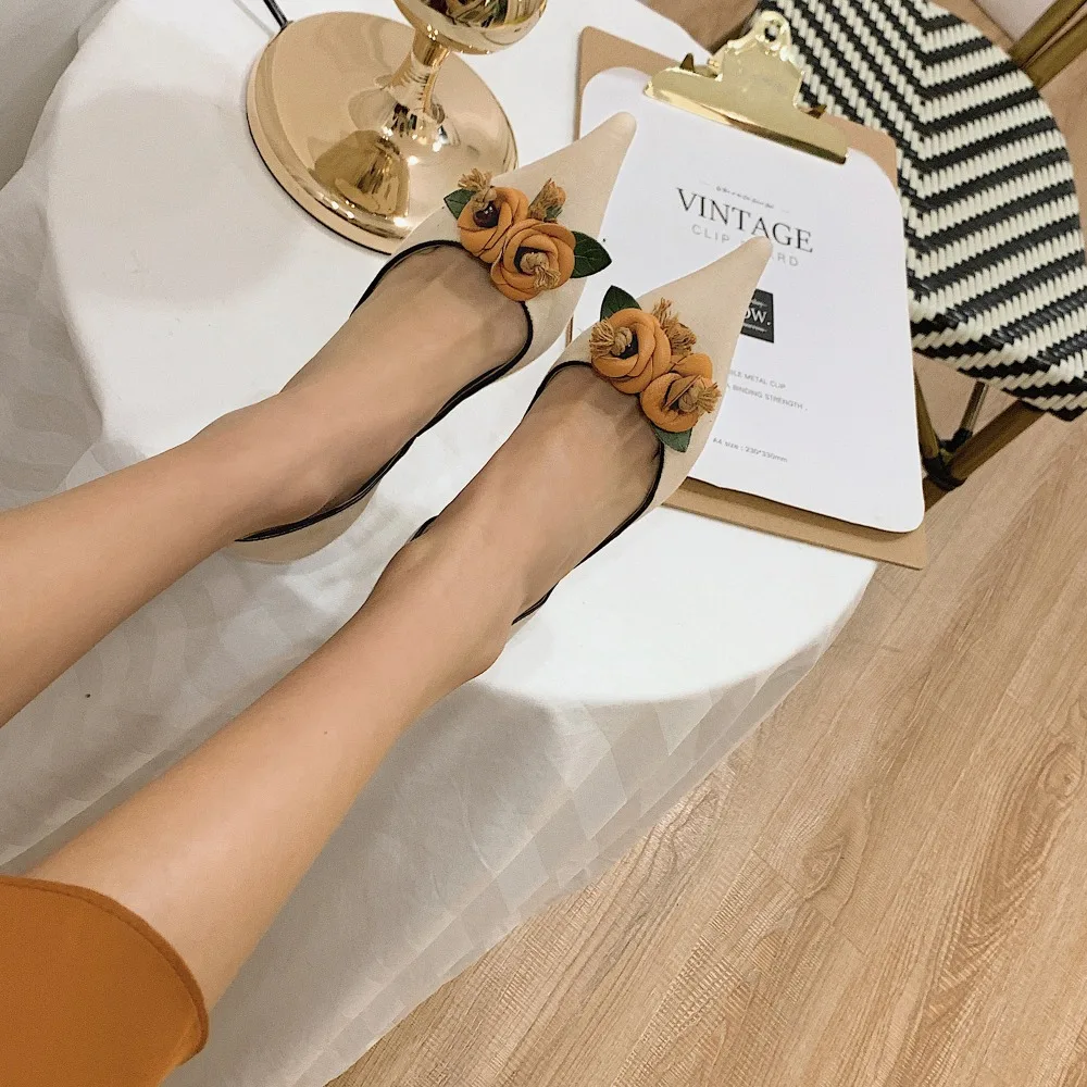 LOVIRS бутик Для женщин цветы французский Стиль на высоком каблуке Винтаж свадебные туфли на каблуке-шпильке; элегантные средневековый женская обувь