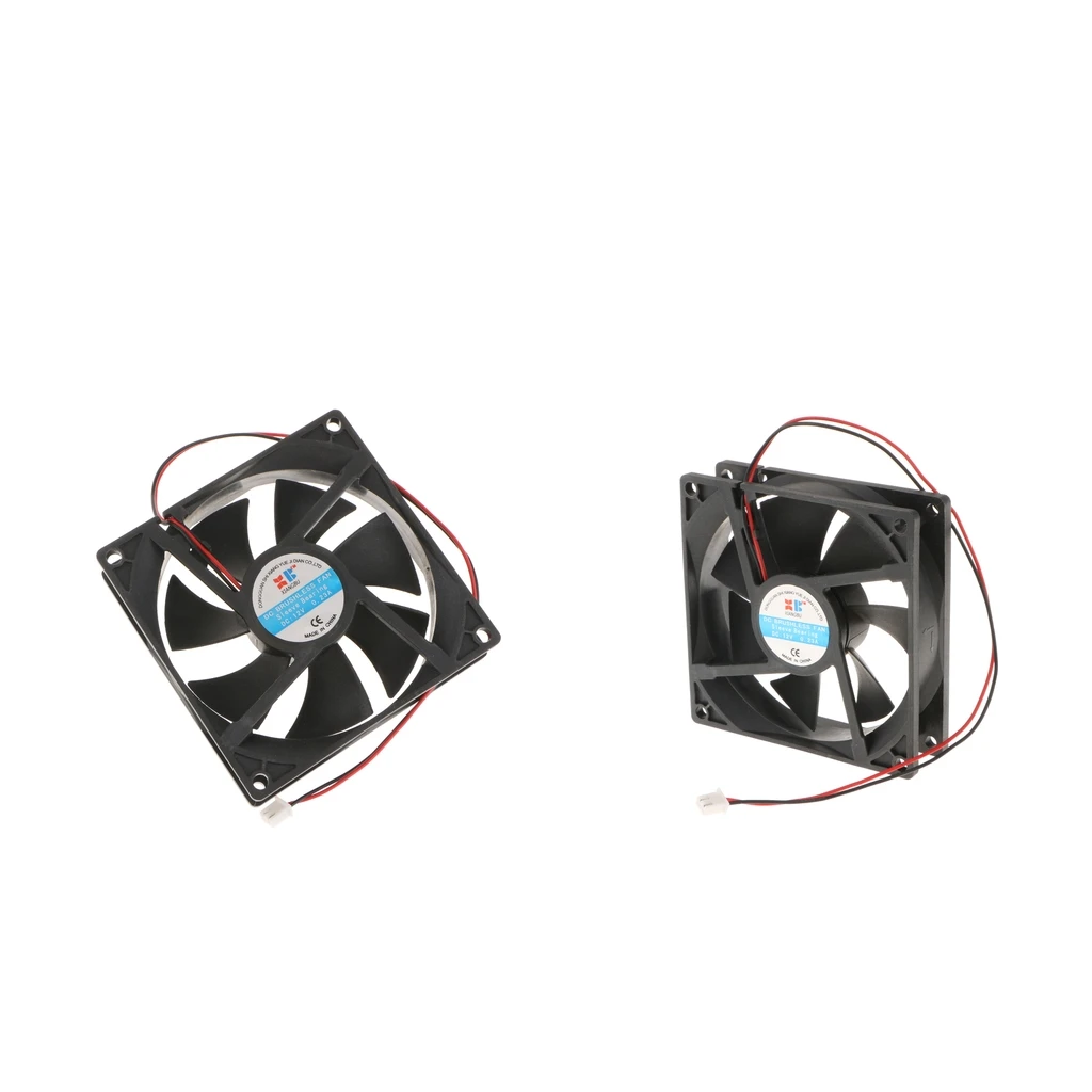2Pieces 92mm Sleeve Bearing Quiet Desktop PC Case Fan for CPU Coolers and Radiators Computer Cases Fans