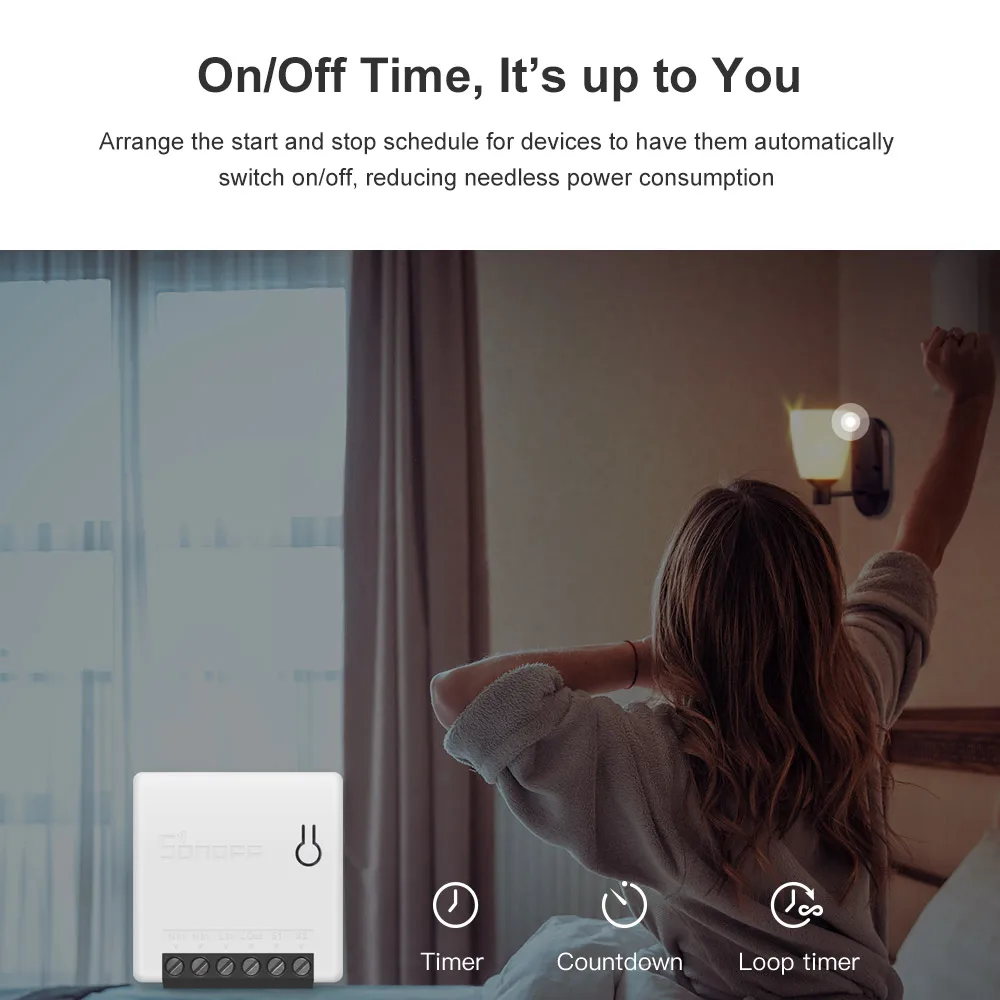1 10pcsSONOFF Мини Wifi DIY Smart Switch двусторонняя проводка модули автоматизации для дома