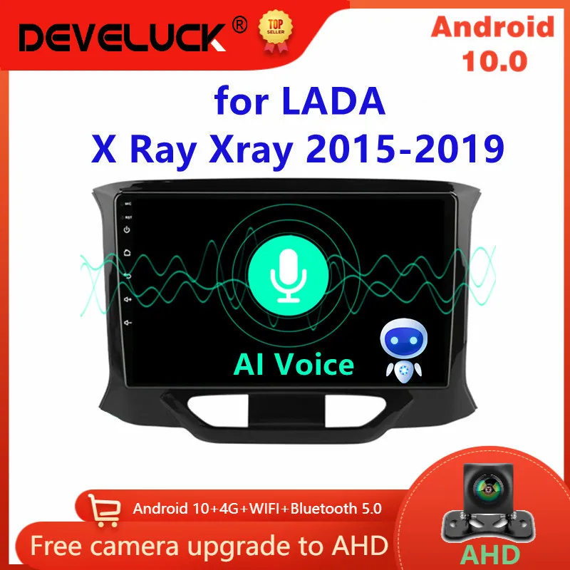 Автомагнитола 2DIN для LADA X Ray Xray 2015-2019 Android 10 с голосовым управлением искусственным
