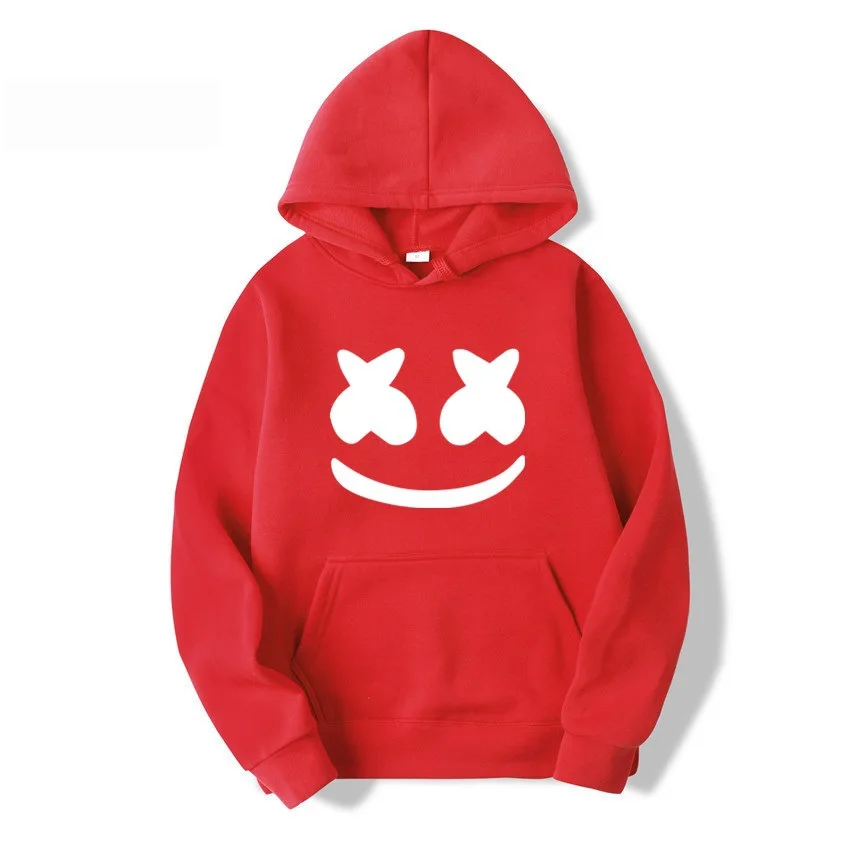 Autumn And Winter Fashion New High Street Hooded Thick Smiley Face Pattern Printing Casual Loose Men/Women The Same Sweatshirt | Мужская