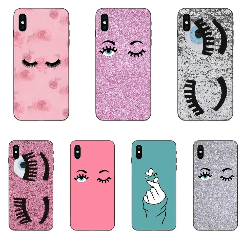 Мода Chiara Ferragni Eyes Мягкая коробка для звонков Samsung Galaxy I9080 Note 4 8 9 S3 S4 S5 S6 S7 S8 S9 S10 Edge Plus