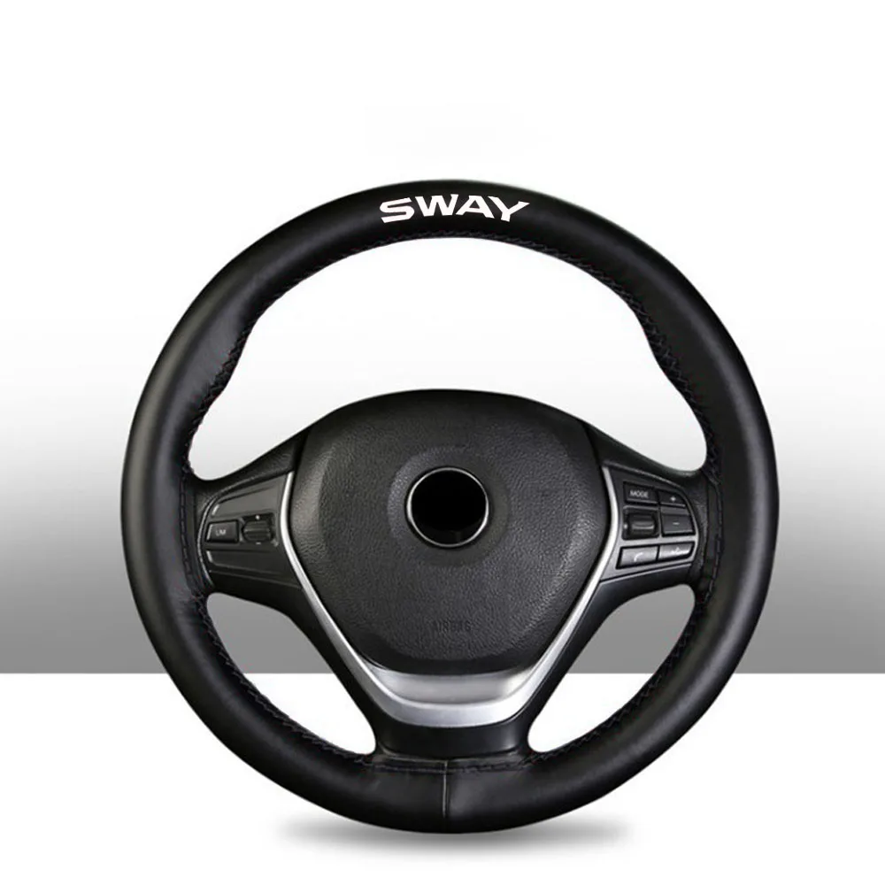 15 дюймов Натуральная кожа Плетеный чехол на руль для Nissan Sway аксессуары для салона автомобиля