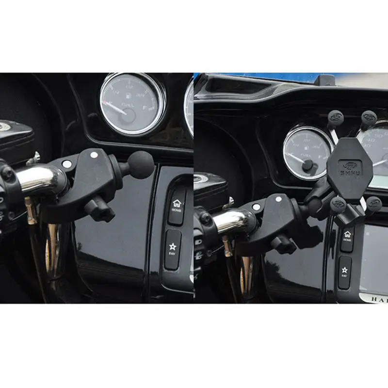 Motorcycle Bicycle Handle Bar Rail Mount with 1 inch Ball Mount for Gopro Action Camera for Ram Mount Handlebar Clamp dropship-1