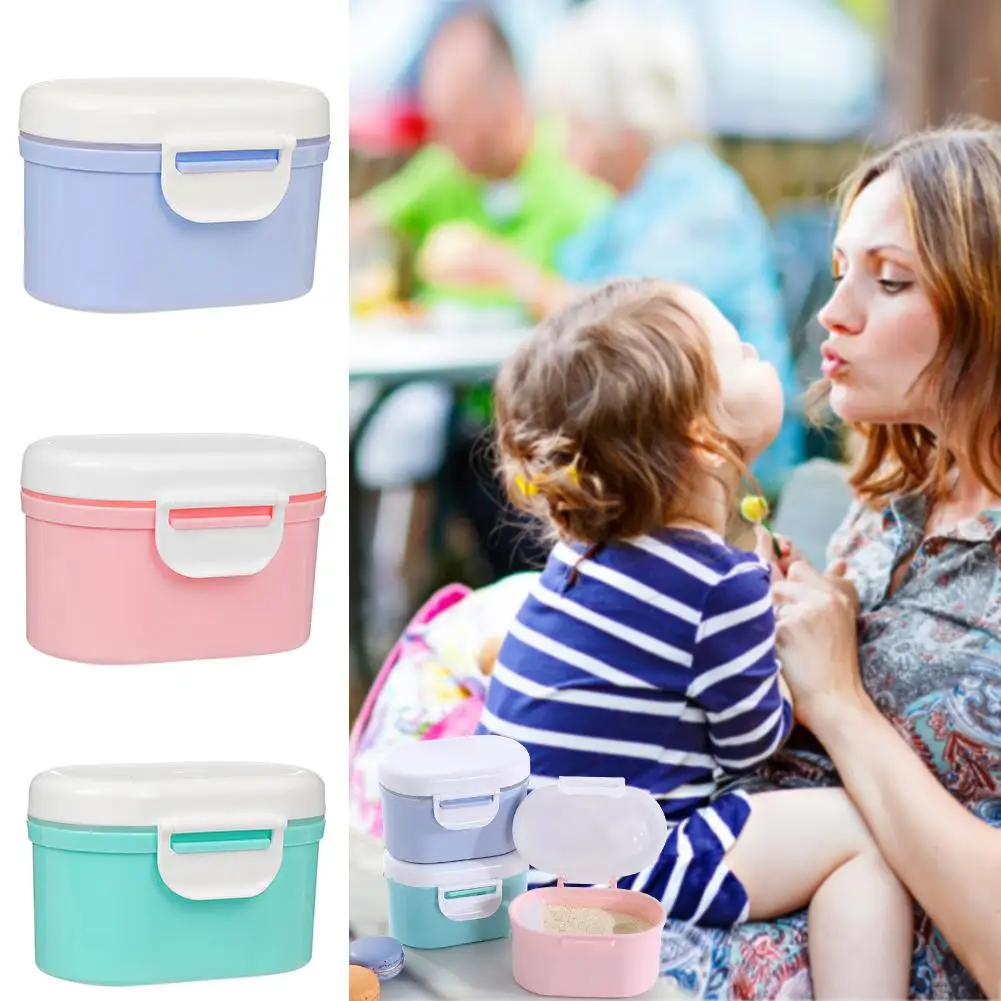

Portable Powder Milk Storage Container with Spoon Baby Food Box Toddler Formula Milk Powder Case Feeding Accessories