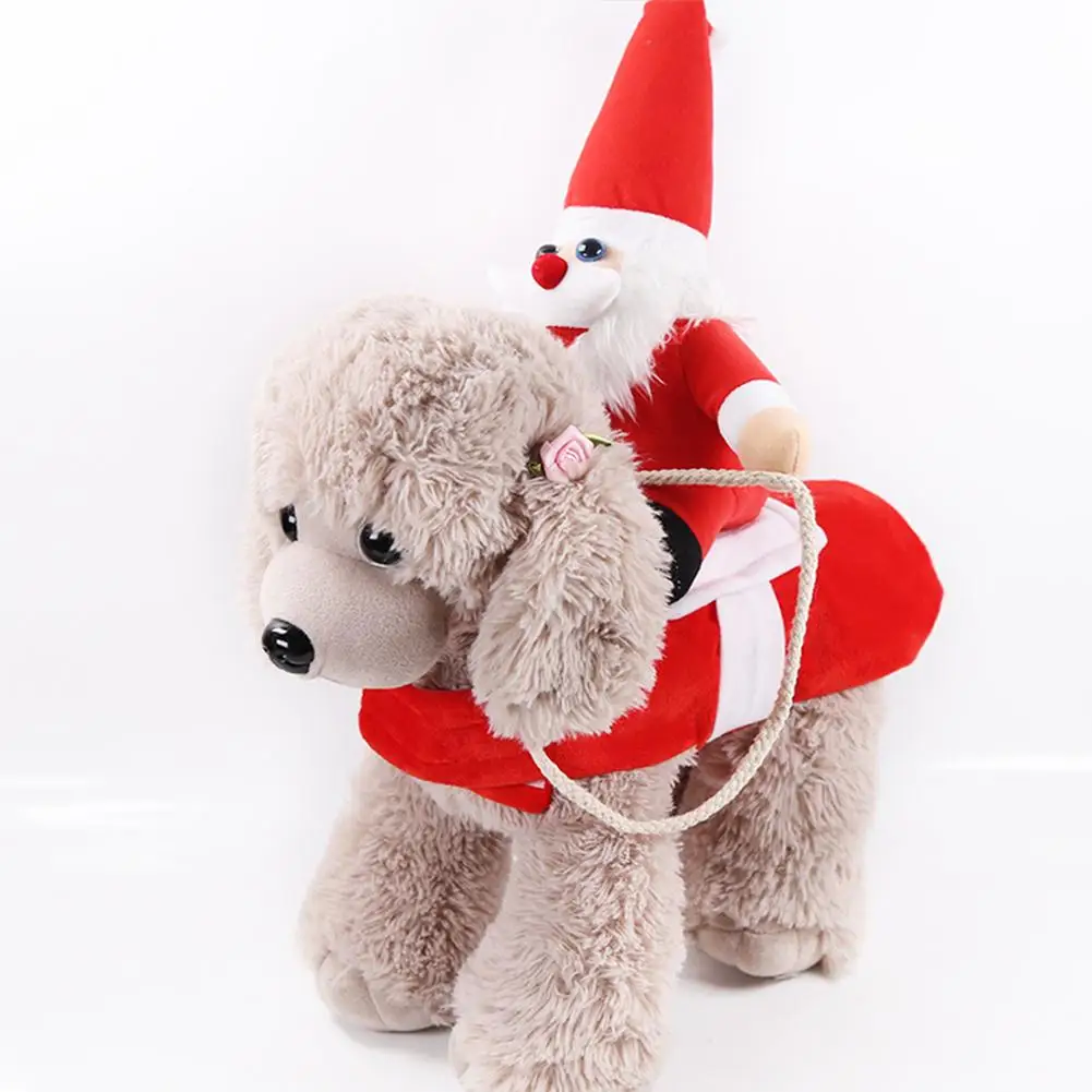 

Running Santa Christmas Pet Costumes Santa Dog Costume Party Dressing Up Clothing For Small Large Dogs Cats