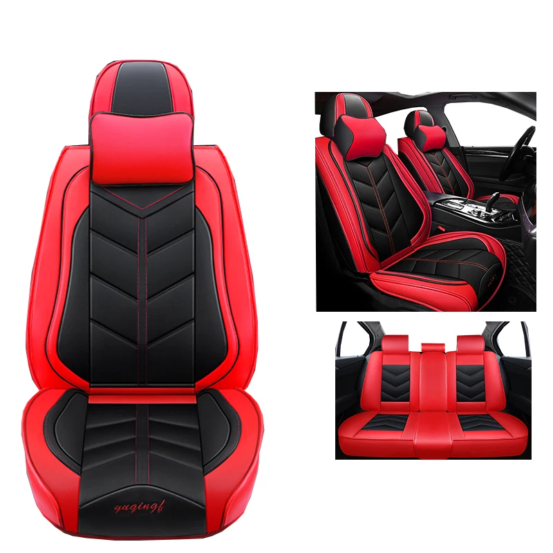 Full Coverage Eco leather auto seats covers PU Leather Car Seat Covers
