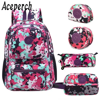 

ACEPERCH Women Original Bolsa Mochila Waterproof Nylon Backpack Mochila Escolar Travel Bag Girl trekking Large Capacity Rucksack