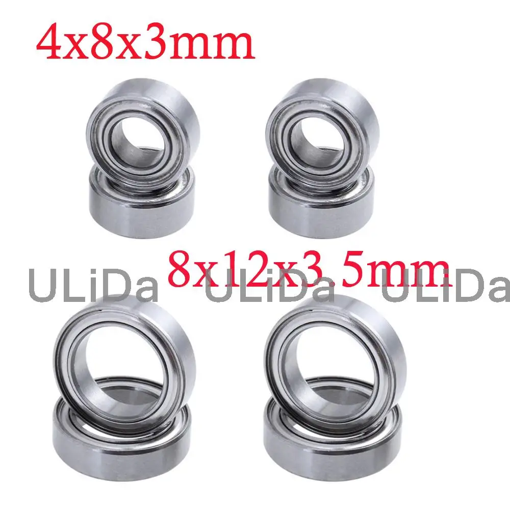 8 шт. мяч набор подшипников 4x8x3 мм 8x12x3 5 для WLtoys 1/18 A949 A959 A969 A979 A959-B A969-B RC автомобиля