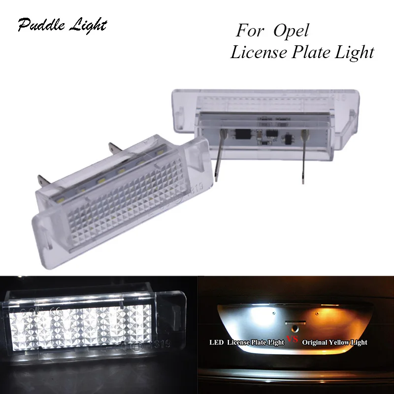 

2pcs SMD LED License Plate Lights for Opel Astra F Calibr Vauxhall Astra MK III F Calibra Number Lamp White Turn Signal Light