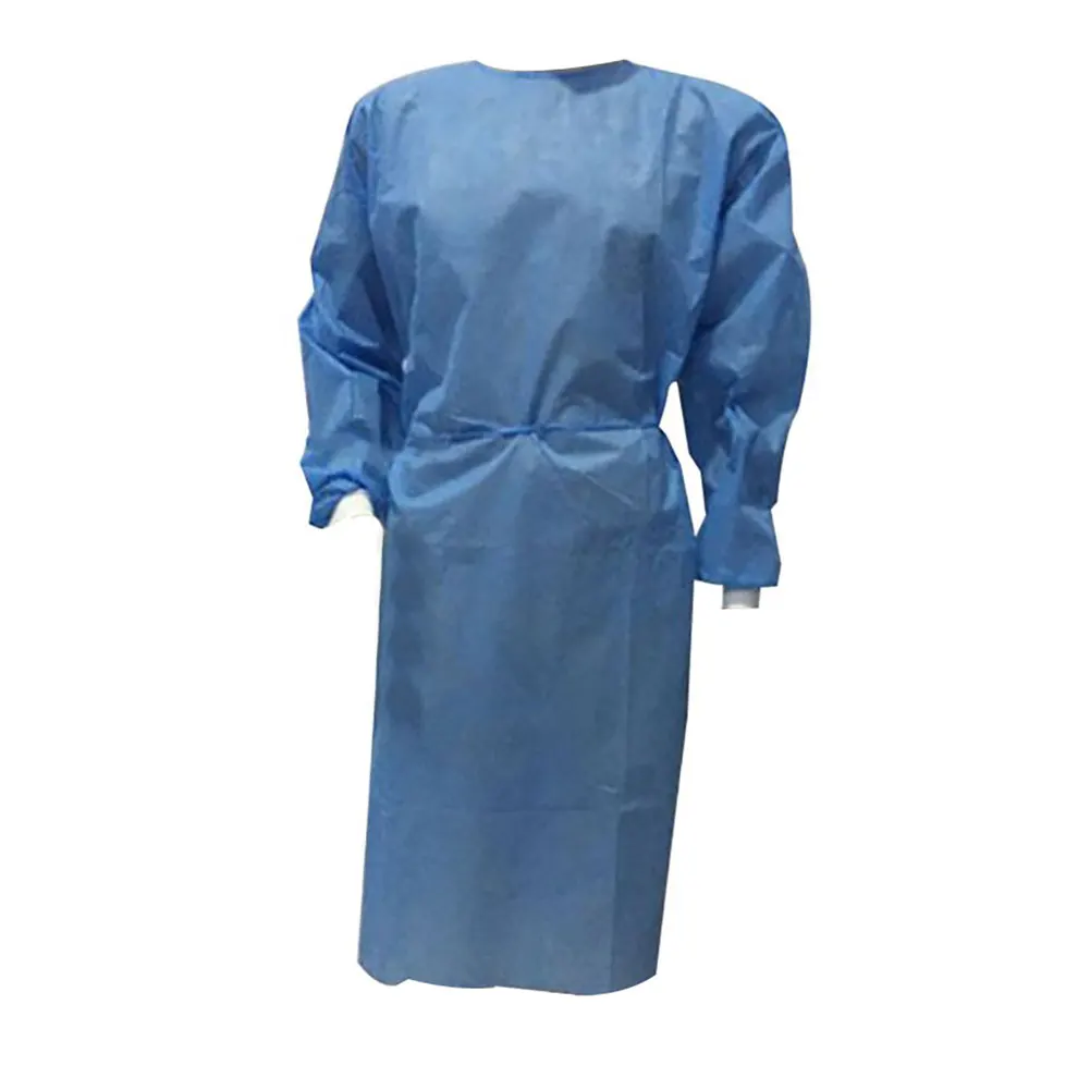 

10 Pcs Disposable Isolation Gown with Elastic Wrists, Late X- Free, Non-Woven, Anti-Fog Anti-Particle FluidResistant Impervious