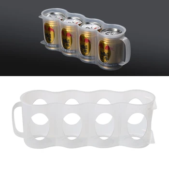 

Coke Can Refrigerator Storage Box Four Case Organizer Gadget Cans Finishing Frame Space-Saving Tool