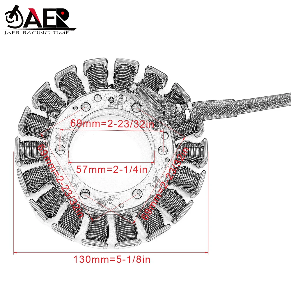 JAER Motorcycle Stator Coil for Suzuki AN650 Burgman 650 2003-2012 Generator Magneto 32101-10G10