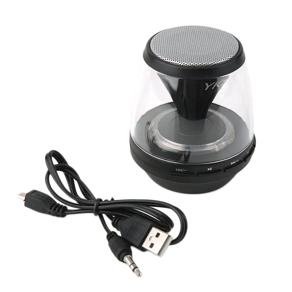 

Illuminated Speaker Black Led Hifi Portable Wireless Stereo Speaker For Cellphones & Laptops